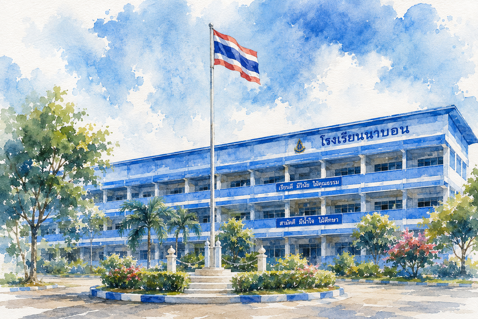 ภาพบรรยากาศโรงเรียนนาบอน